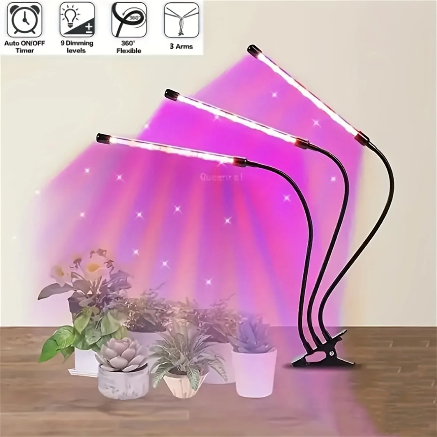 LED USB Grow Light Plants 5V Full Spectrum Light Home Flower Seedling Clip Phyto Lamp Dimmable Timing Control 3/9/12Hours 3