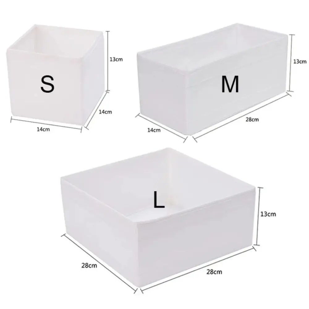 New Fabric Art Closet Organizer Boxes Grey/White/Purple Foldable Closet Organizer Box Storage Cabinets Clothes 4