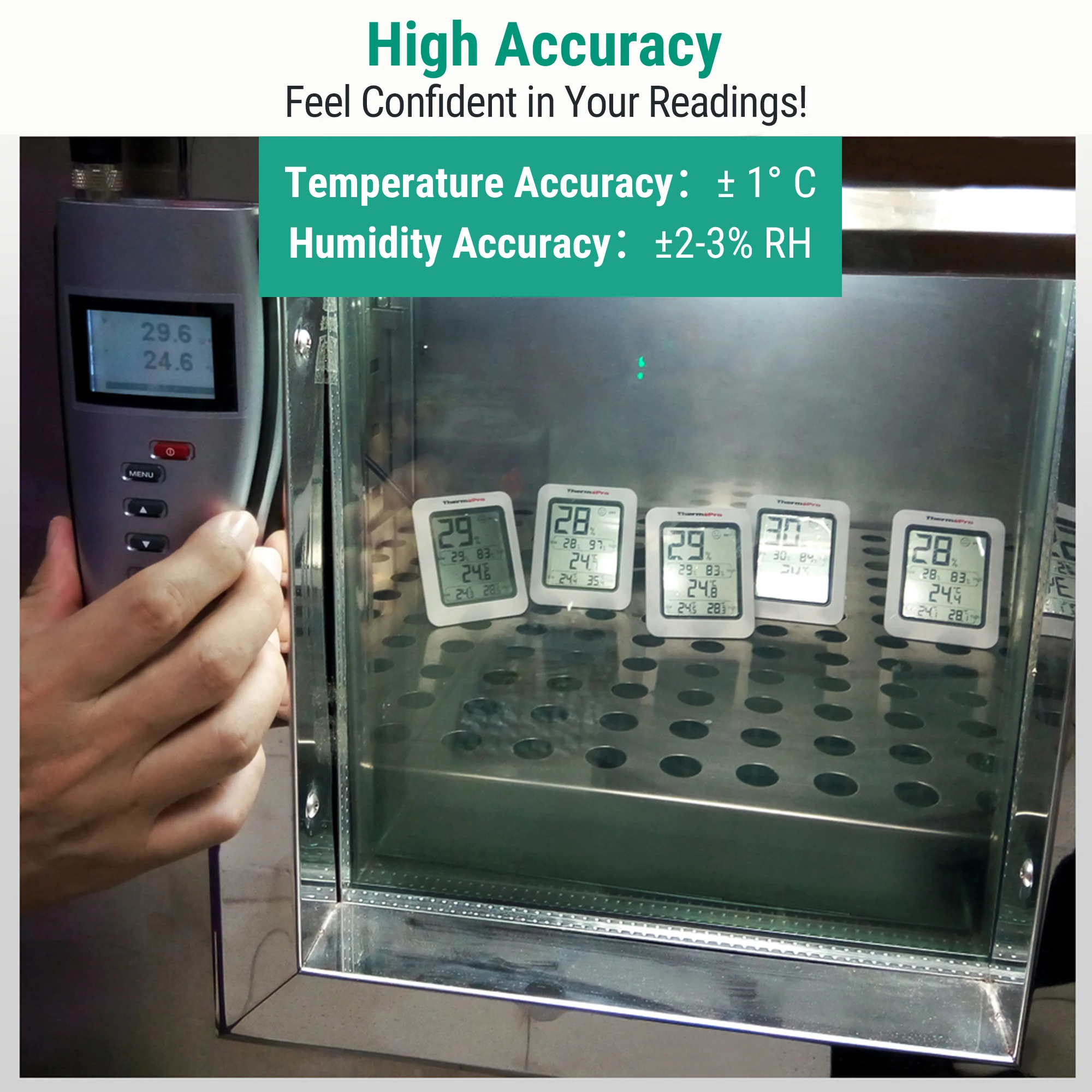 Thermopro TP-50 Digital Thermometer Hygrometer Indoor Electronic Environmental Room Thermometer Weather Station For Home 5