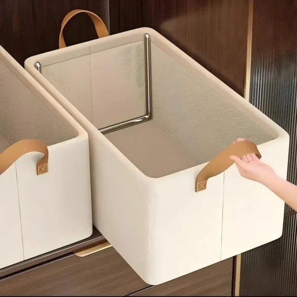 Foldable Fabric Storage Box for Home Use Wardrobe Organizer for Clothes and Pants Layered Storage Solution 1