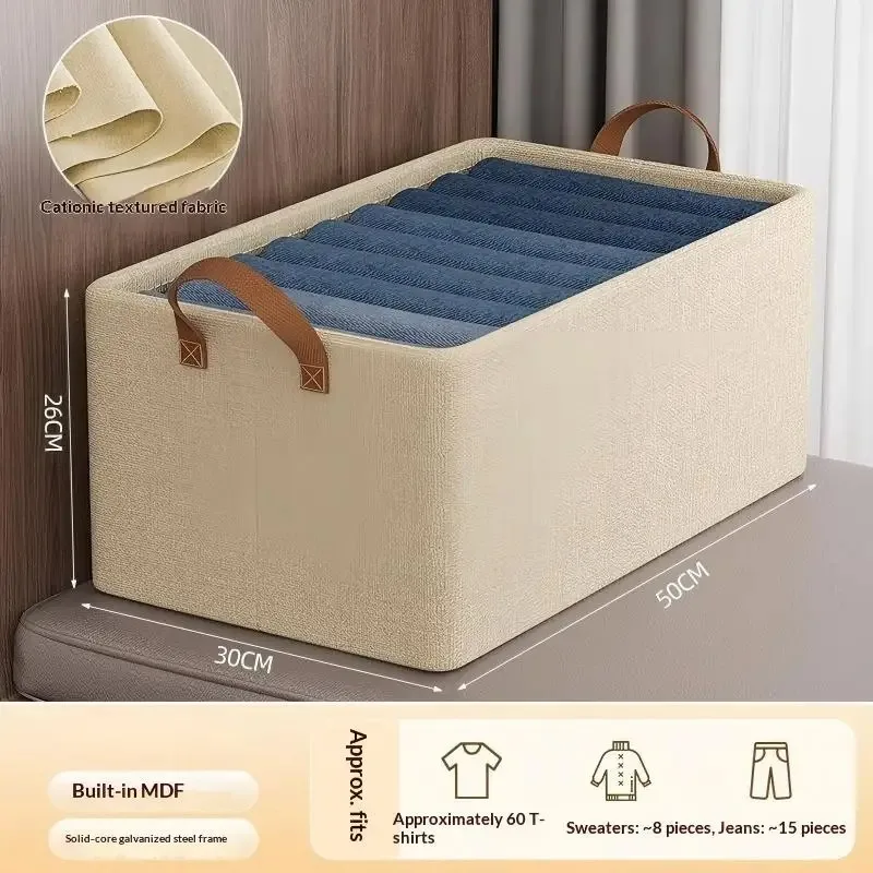 Foldable Fabric Storage Box for Home Use Wardrobe Organizer for Clothes and Pants Layered Storage Solution 6