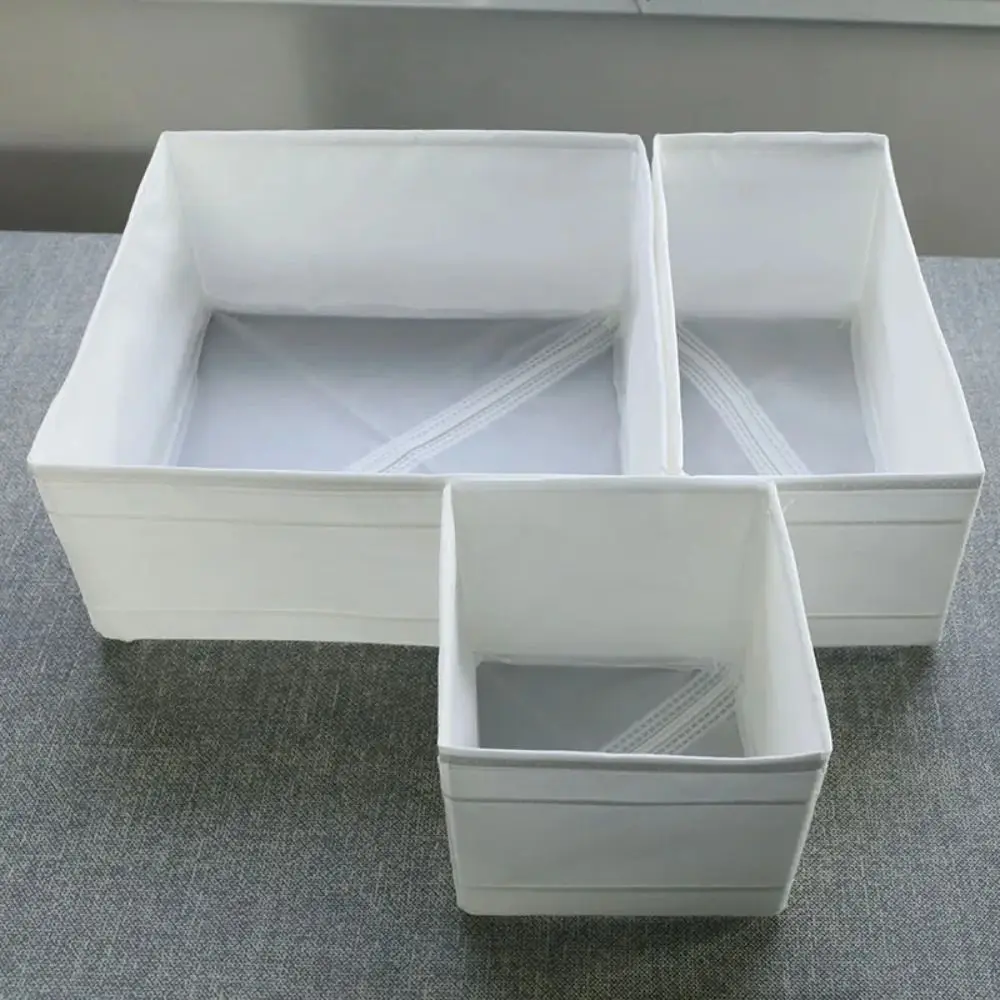 New Fabric Art Closet Organizer Boxes Grey/White/Purple Foldable Closet Organizer Box Storage Cabinets Clothes 3